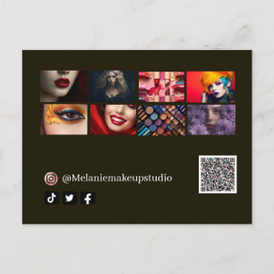 Cartão Postal Código de &QR do estúdio de Makeup moderno da empr