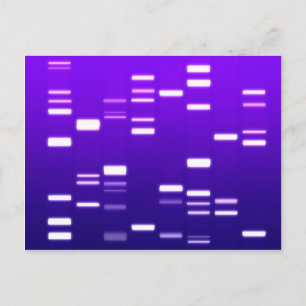 Cartão Postal Código Genético DNA Roxo