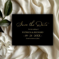 Código QR Casamento Black Gold Save The Date