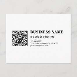 Cartão Postal Código QR comercial & Texto retrô-moderno editável