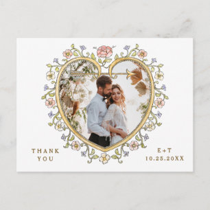 Cartão Postal Código QR de agradecimento de foto ornamentada vit