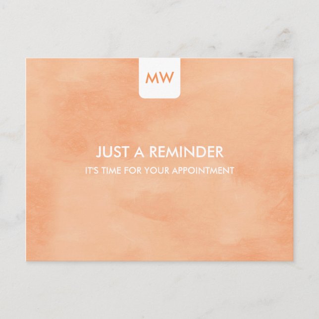 Cartão Postal Código QR do Lembrete de Compromisso Chic Simples  (Frente)