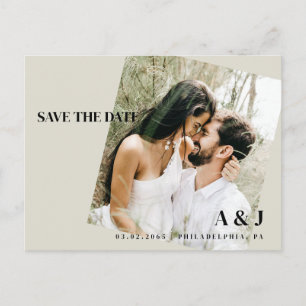 Cartão Postal Código QR do site de casamento Salve a data Foto B