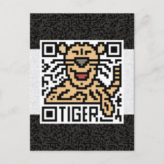Cartão Postal Código QR do Tigre