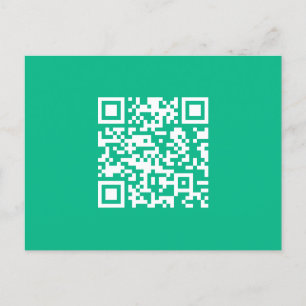 Cartão Postal Código QR Editável Gerar o Seu Próprio Verde Tea