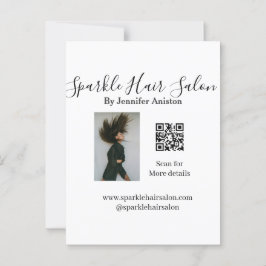 Cartão Postal Código QR para pequenas empresas do salão de cabel