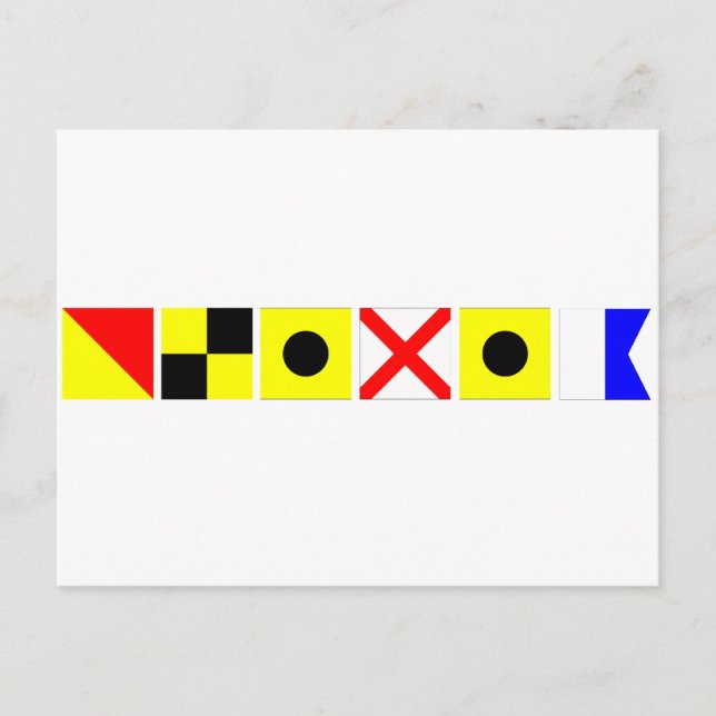 Cartão Postal Código Sinalizador Olivia (Frente)