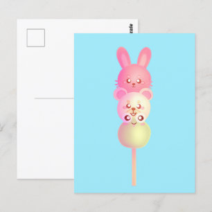 Cartão Postal Coelhinho Bonito, Urso E Sapo Dango