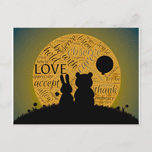 Cartão Postal Coelhinho de amor (Frente)