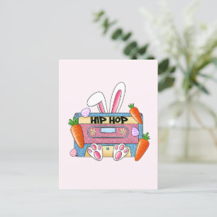 Cartão Postal Coelhinho de Fita Cassete Hip Hop