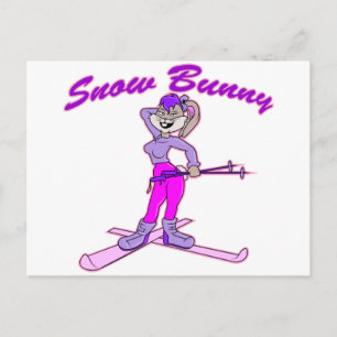 Cartão Postal Coelhinho de Neve Bonito