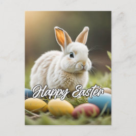 Cartão Postal Coelhinho de Páscoa Fofo