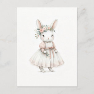 Cartão Postal Coelhinho num Vestido