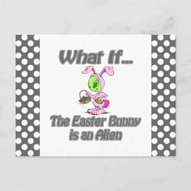 Cartão Postal coelho alienígena (Frente)