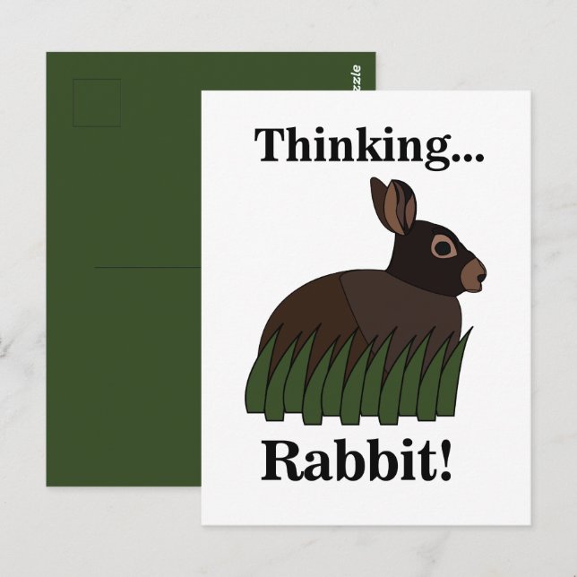 Cartão Postal Coelho Animal Fofo Bunny (Frente/Verso)