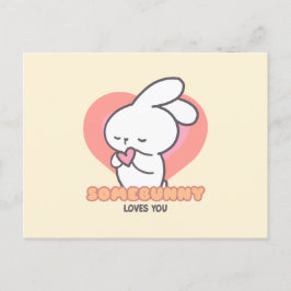 Cartão Postal Coelho Bonito: Um Coelho Te Ama