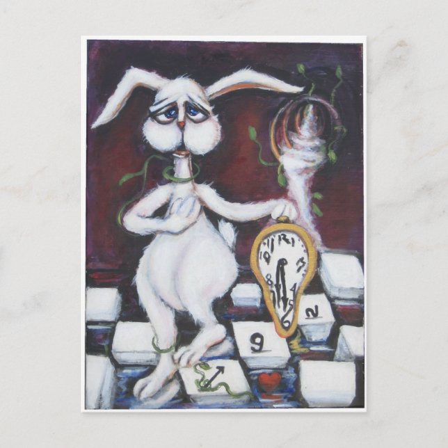 Cartão Postal Coelho Branco (Frente)