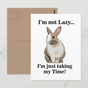 Cartão Postal Coelho Bunny Fofo Engraçado