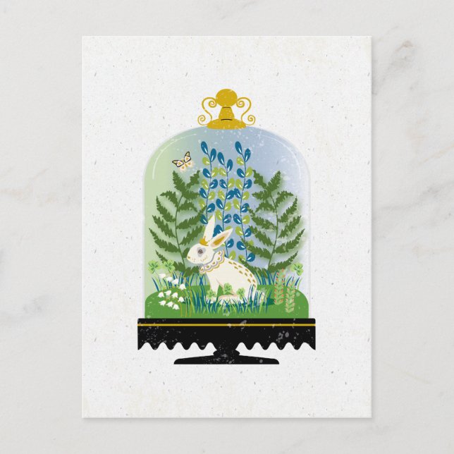 Cartão Postal Coelho da Lebre Botânica Cloche 3 (Frente)