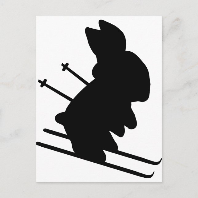 Cartão Postal coelho da neve (Frente)