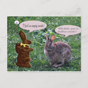 Cartão Postal Coelho de Chocolate