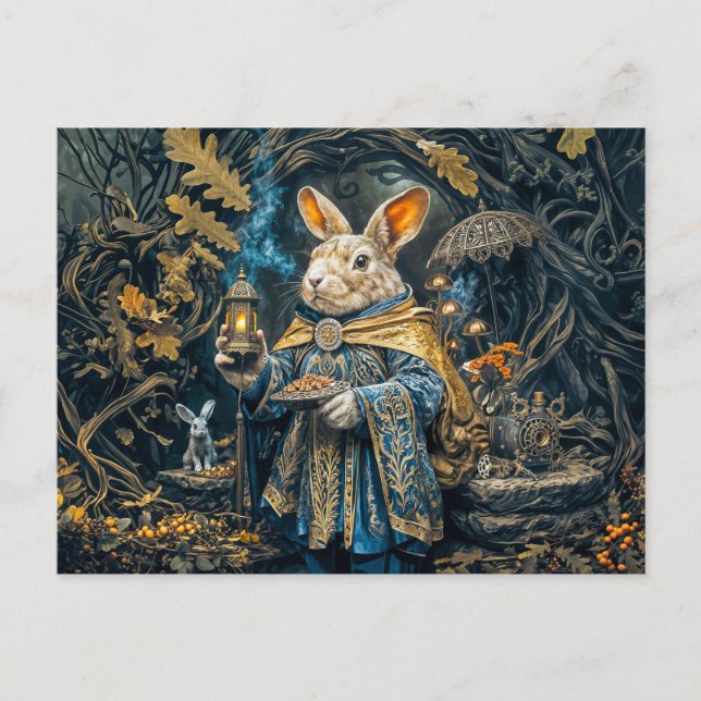 Cartão Postal Coelho de raiz encantada (Frente)