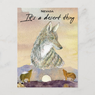 Cartão Postal Coelho do Nevada É uma Coisa do Deserto Nascer do