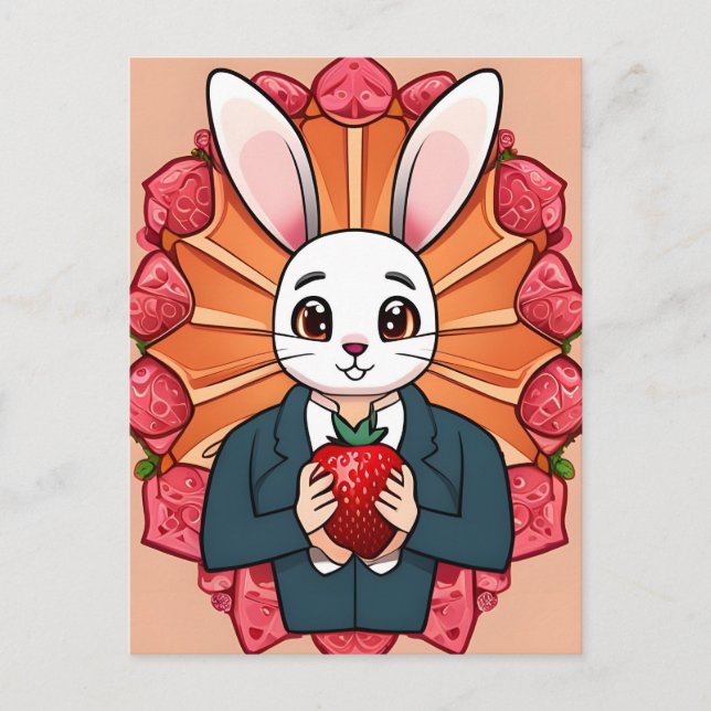 Cartão Postal Coelho, Morango, Mandala, Pós-cruzamento (Frente)