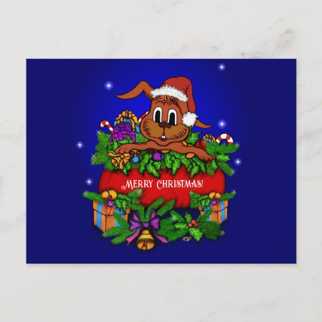 Cartão Postal Coelho Natal (Frente)