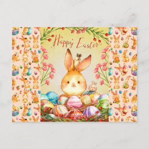 Cartão Postal Coelho para a Páscoa