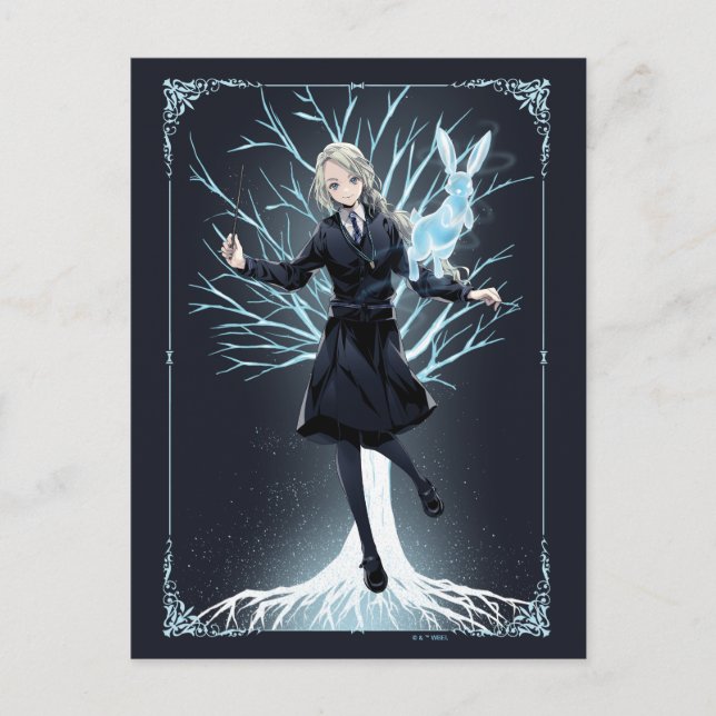 Cartão Postal Coelho Patronus de Luna Lovegood (Frente)