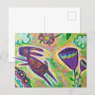 Cartão Postal Coelho Roxo