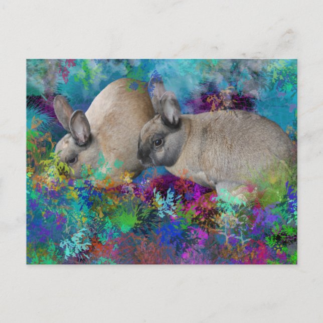 Cartão Postal Coelhos em Fantasyland: Um Conto de Lebres (Frente)