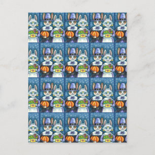 CARTÃO POSTAL COELHOS PEREGRINOS, COLHEITA DA LEBRE DE AÇÃO DE G