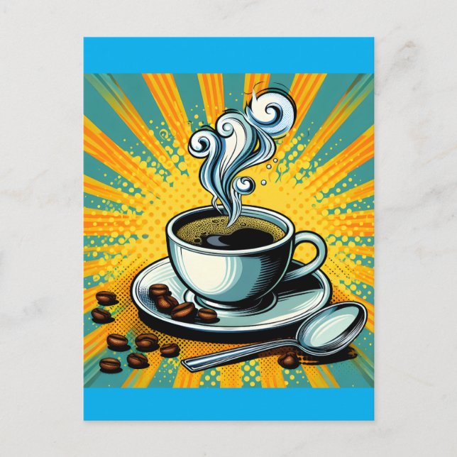 CARTÃO POSTAL COFFEE POP ART (Frente)