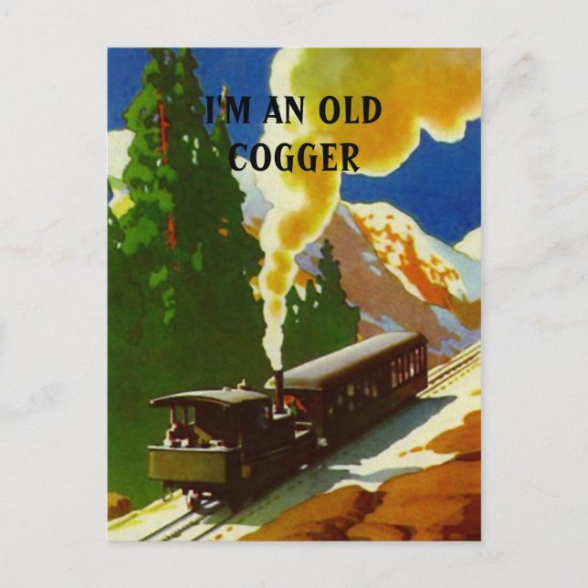 Cartão Postal COG RAILWAY TRAIN POSTCARD Rack EZ2 Personalizar (Frente)