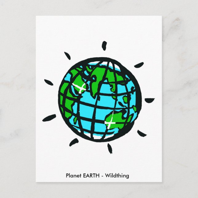 Cartão Postal Coisa selvagem -Planeta TERRA -Conservação - Ecolo (Frente)