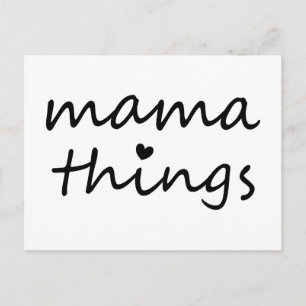 Cartão Postal Coisas de Mamãe Primeiro Dia das Mães Nova Mamãe
