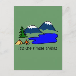 Cartão Postal Coisas Simples - Acampamento