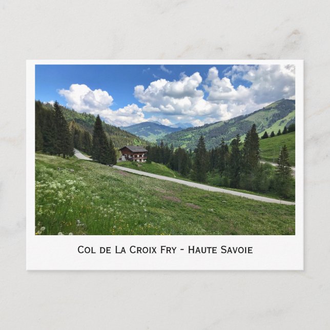 Cartão Postal Col de La Croix Fry, Haute-Savoie, Alpes franceses (Frente)