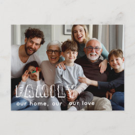 Cartão Postal Colagem Chic de Roteiro Familiar 