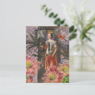 Cartão Postal Colagem da Deusa Virgem Celestial: Celestial Vinta