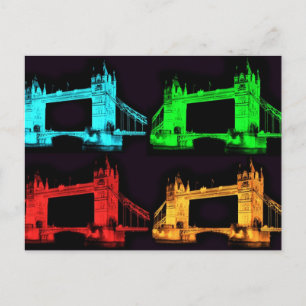 Cartão Postal Colagem da ponte de torre