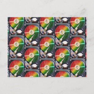 Cartão Postal Colagem da unidade de Duro do computador