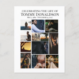 Cartão Postal Colagem de 12 Fotos Funeral