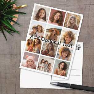 Cartão Postal Colagem de 12 Fotos Instagram - Escolha a Cor do F