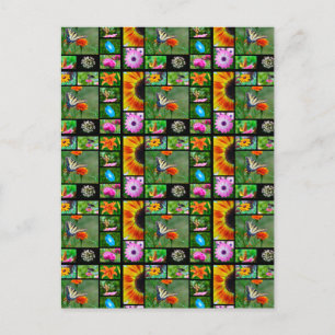 Cartão Postal Colagem de Beleza primavera