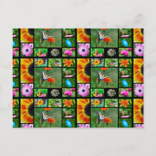 Cartão Postal Colagem de Beleza primavera