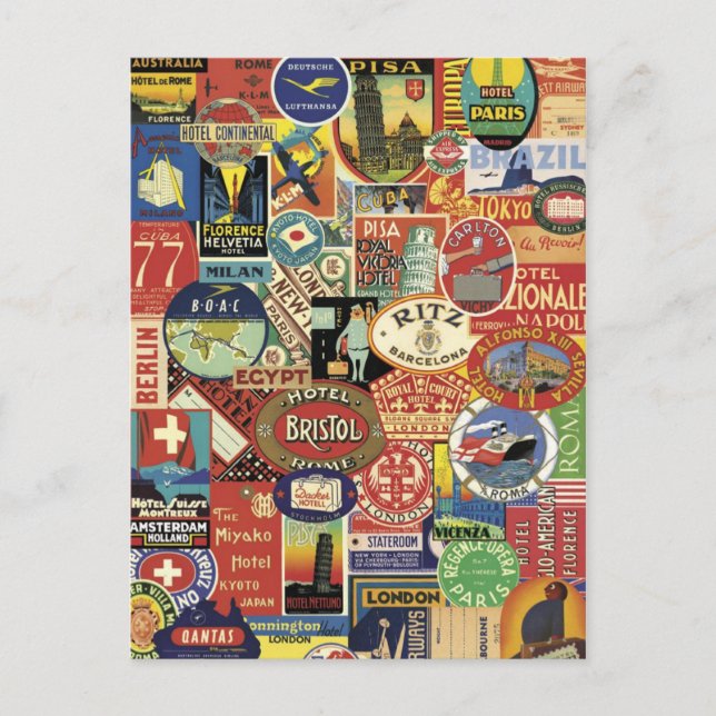 Cartão Postal Colagem de boa viagem (Frente)