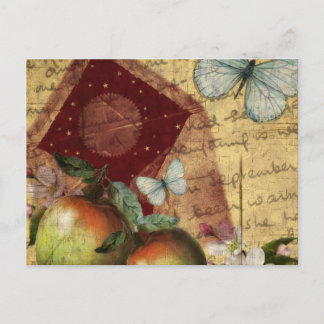 Cartão Postal Colagem de Borboletas Vintage Keepsasasaame